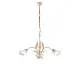 Lampadario 3 Luci Olga Avorio Oro Stile Ferro Battuto Vetro BeLight