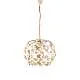 Lampadario Shabby Edera 3 Luci Ferro Battuto Avorio Oro Con Foglie E Cristalli