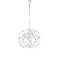 Lampadario Shabby Chic Edera 3 Luci Bianco BeLight