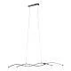 Lampadario A Sospensione Moderno Lasana 2 Acciaio Cromo 2 Luci Led 13W 3400Lm