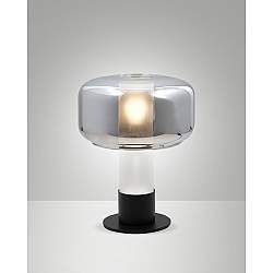 Flick Da Tavolo Fumè 1 Luce in Metallo Vetro Stile Moderno Collezione FLICK