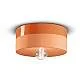Plafoniera Media Vintage Decò Pi Ceramica Arancio Pesca 1 Luce E27