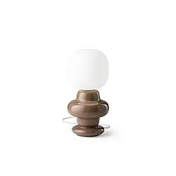 Applique Vintage Decò Copacabana Ceramica Marrone 1 Luce E27