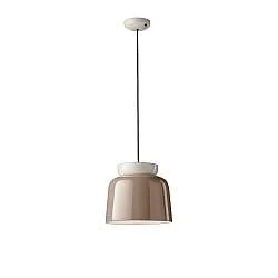 Sospensione Vintage Grande Decò Corcovado Ceramica Crema E Moka E27