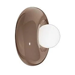 Applique Vintage Decò Bumbum Ceramica Marrone Moka 1 Luce G9