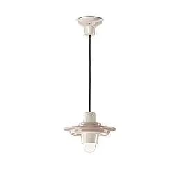 Sospensione Deco Voilà Ceramica Azzurro Crema 1 Luce E27