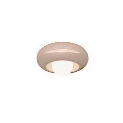 Applique Vintage Bumbum Ceramica Grigio Sabbia Vetro Opalino 1 Luce E27 D40,5Cm