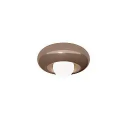 Applique Plafone Vintage Bumbum Ceramica Moka Vetro Opalino 1 Luce E27 D40,5Cm