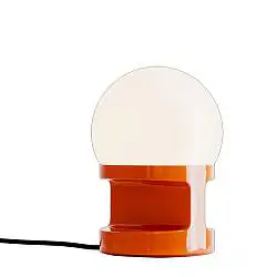 Lumetto Vintage Decò Habea Ceramica Arancio Volpe 1 Luce E27