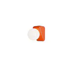 Applique Vintage Flip Ceramica Arancio Volpe Vetro Opalino 1 Luce G9