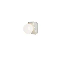 Applique Vintage Flip Ceramica Crema Vetro Opalino 1 Luce G9
