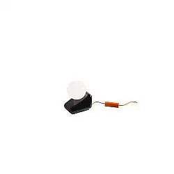 Lampada Da Tavolo Vintage Flip Ceramica Nera Vetro Opalino 1 Luce G9