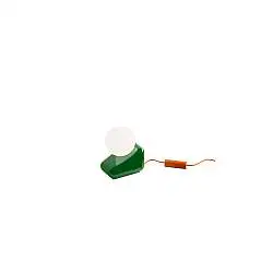 Lampada Da Tavolo Vintage Flip Ceramica Verde Bali Vetro Opalino 1 Luce G9