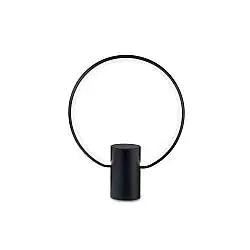 Lampada Da Tavolo Luce Led Finitura Nero Opaco Serie Cerchio