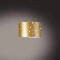 Lampadario Moderno Pois Polilux ® New Gold Materie Plastiche Bianco 3 Luci E27