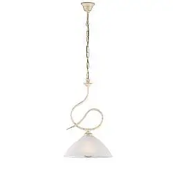Lampadario Rustico Miranda 1 Luce Avorio e Bianco LuceArt Classic