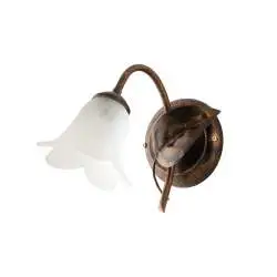 Applique Arte Povera Limone 1 Luce Marrone e Bianco LuceArt Classic
