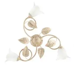 Plafoniera Arte Povera Limone 3 Luci Avorio e Bianco LuceArt Classic