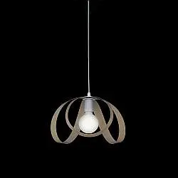Sospensione Moderna 1 Luce Ferro Laccato Bianco e Tortora Serie Piovra