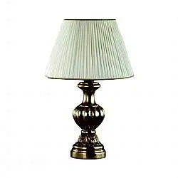 Lumetto In Legno Classico Argento Mecca Con Paralume 1 Luce Tuffolo