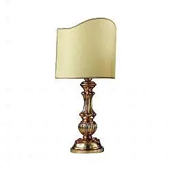 Lume In Legno Classico Argento Mecca Con Paralume 1 Luce Airone