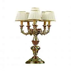 Lume In Legno Classico Argento Mecca Con Paralume 6 Luci Rondone