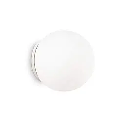 Applique Moderna Mapa Vetro Bianco 1 Luce E27 D30Cm