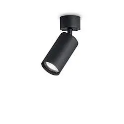 Plafoniera Moderna Dynamite Metallo Nero 1 Luce Gu10 7W 3000K Luce Calda