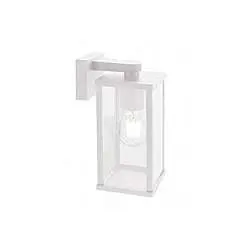 Applique Da Esterno Contemporanea Aurea Alluminio E Vetro Bianco 1 Luce E27