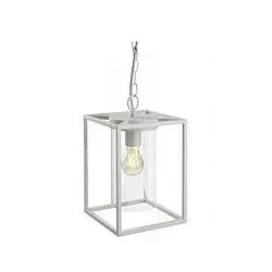 Lampada A Sospensione Da Esterno Domus Alluminio E Termoplastica Bianco 1 Luce E27