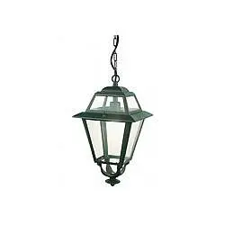 Lampada A Sospensione Da Esterno Contemporanea Elegance Alluminio E Vetro Grigio 1 Luce E27